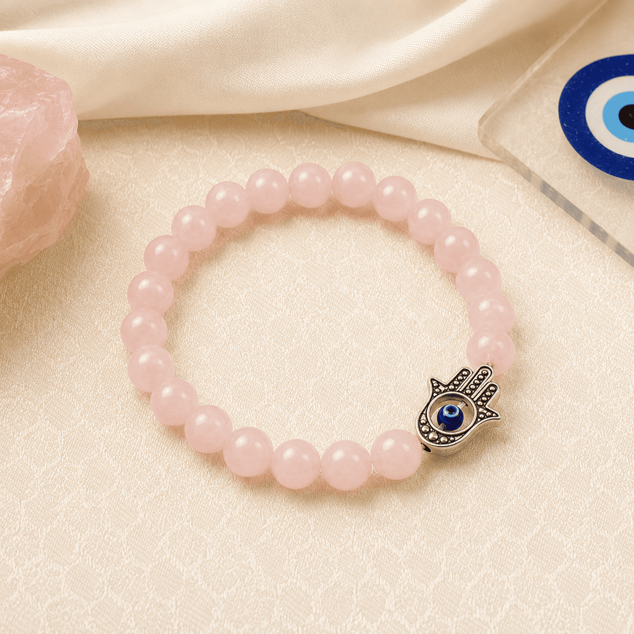 Positive Vibes Evil Eye Hamsa Bracelet
