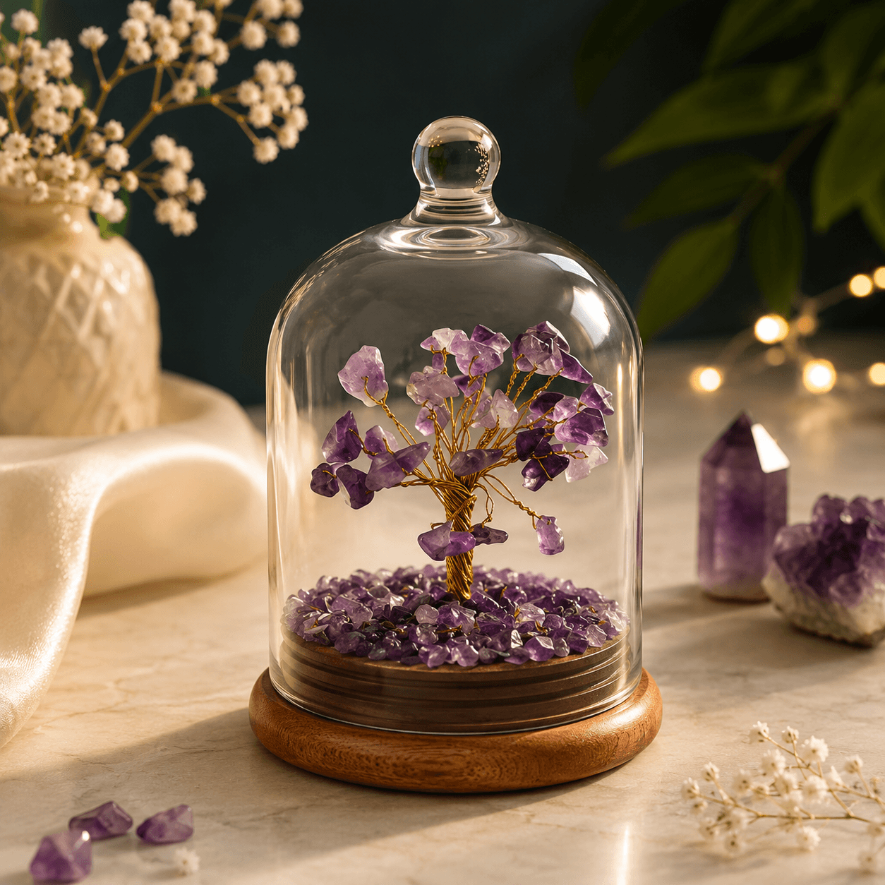 Calming Amethyst Dome Centerpiece