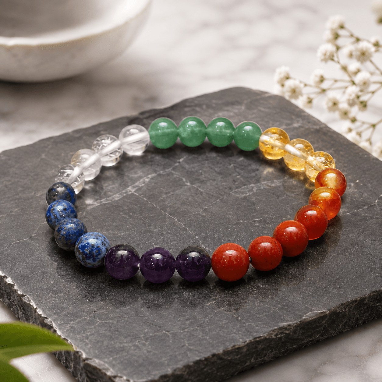 7 Chakra Wellness Bracelet - 8mm for Emotional Balance