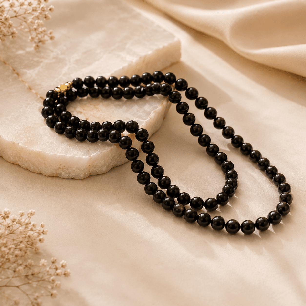 Premium Black Obsidian Mala - 108 Sacred Beads