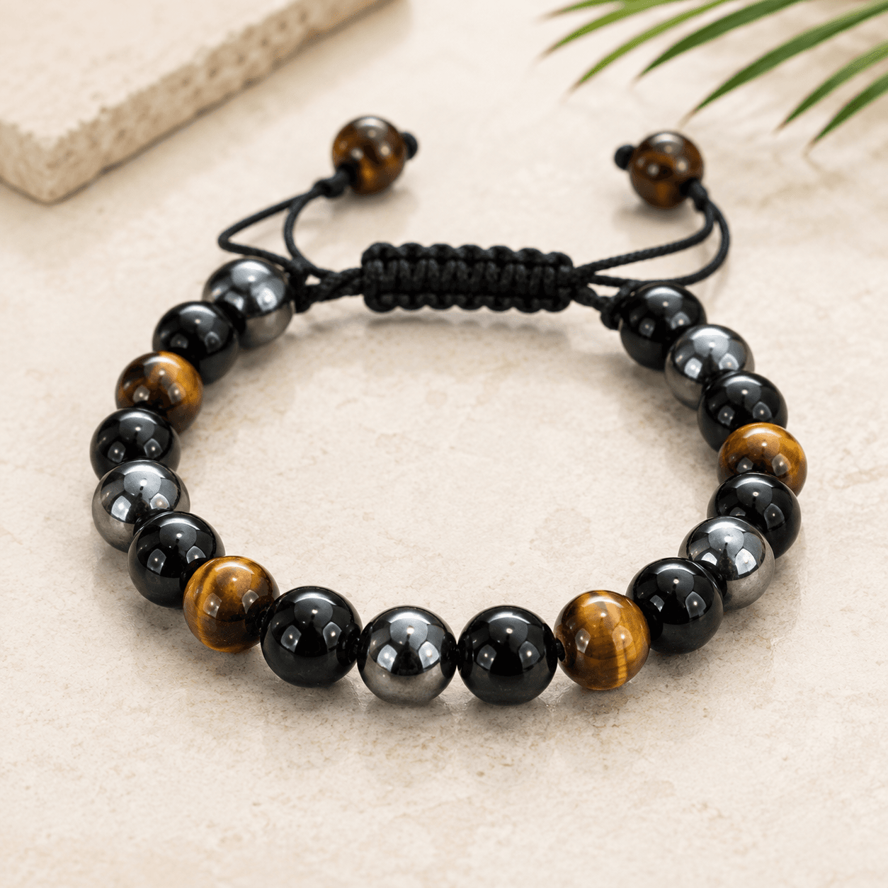 Triple Shielding Crystal Bracelet with Black Tourmaline - 10mm