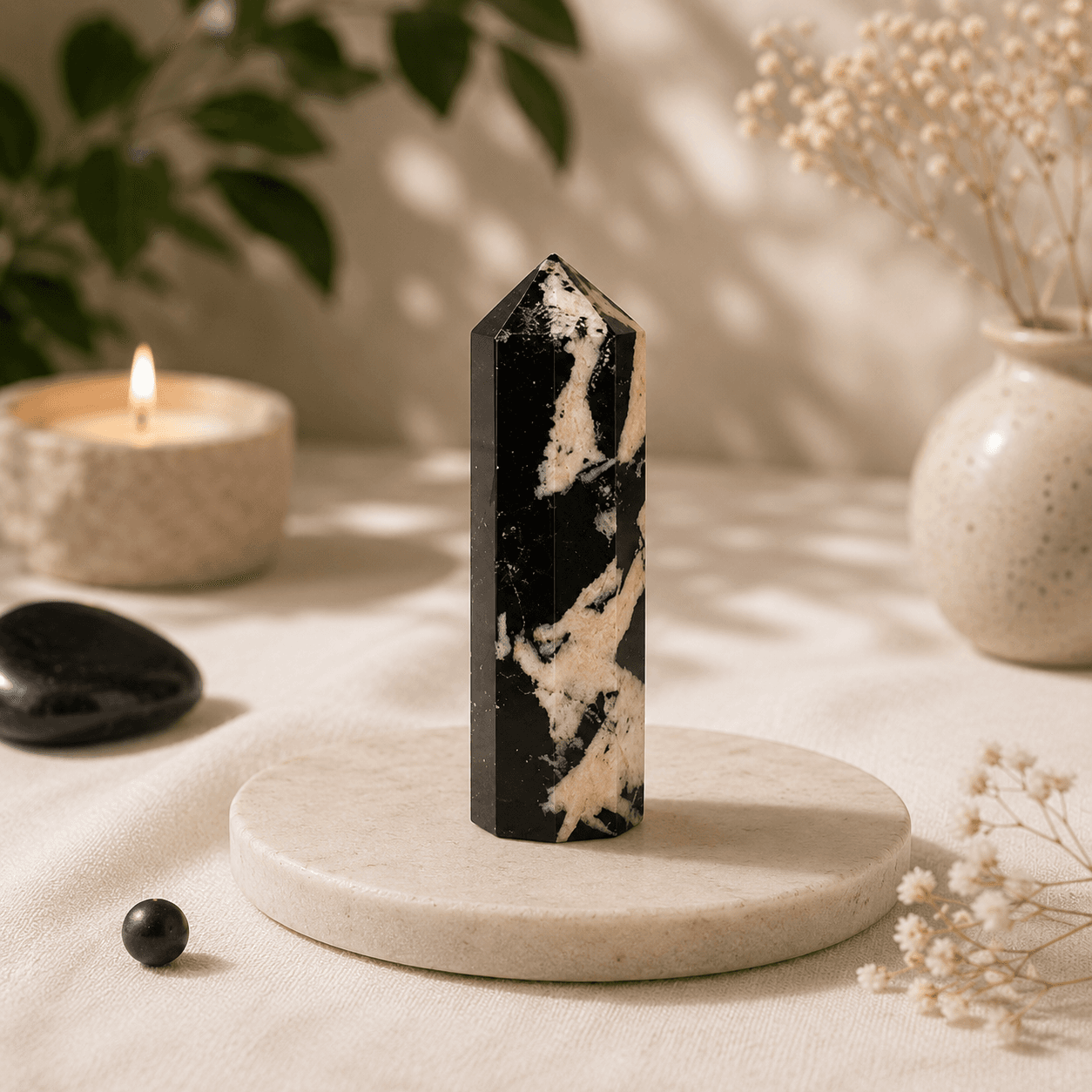 Black Tourmaline Protective Energy Tower