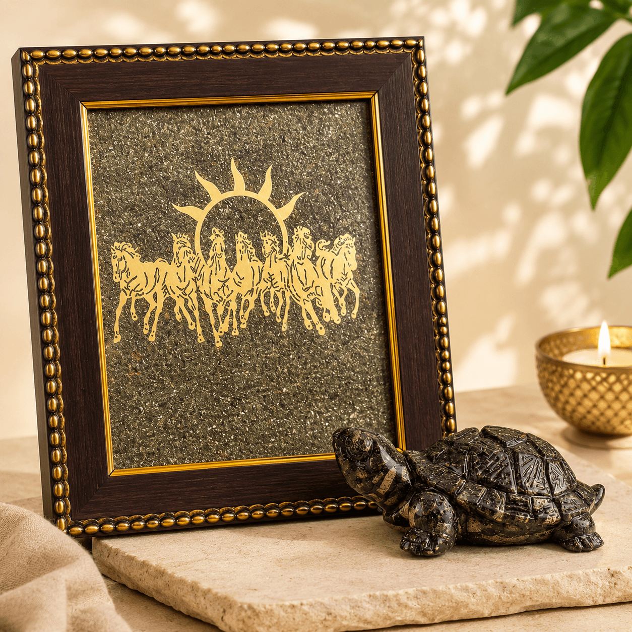 Abundance Enhancement Combo – 7 Horses with Pyrite Tortoise