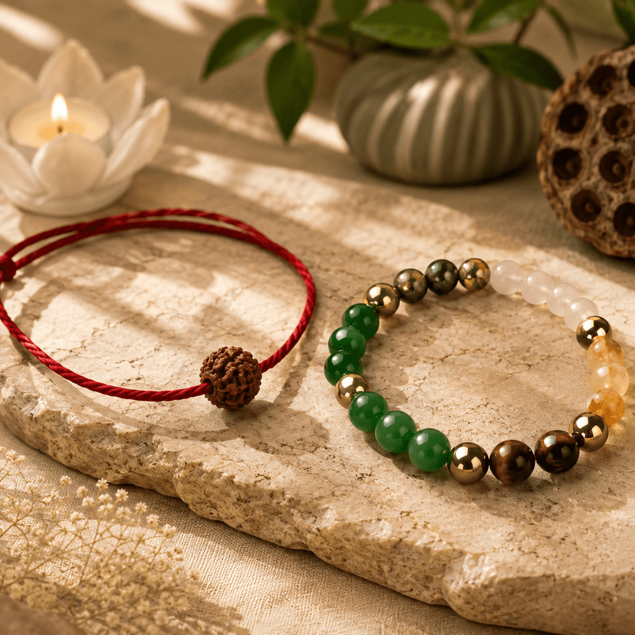 Abundance Manifestation Bracelet with 7 Mukhi Rudraksha