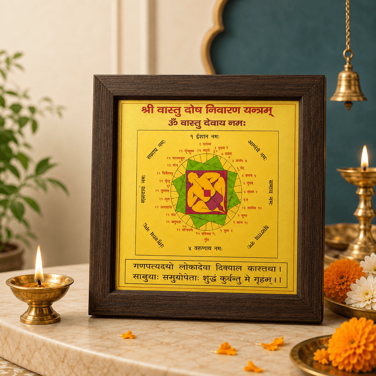 Framed Vastu Dosh Nivaran Yantra for Energy Harmony (6×6 inch)