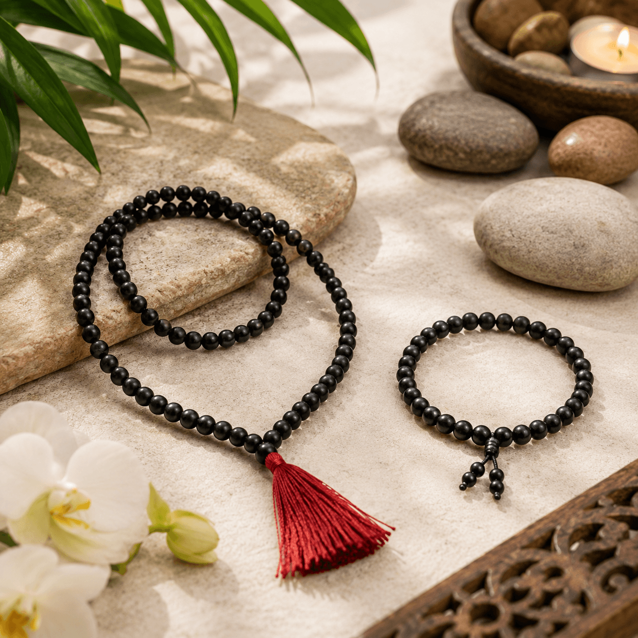 Karungali Family Safety Combo – Children's Mala & Bracelet