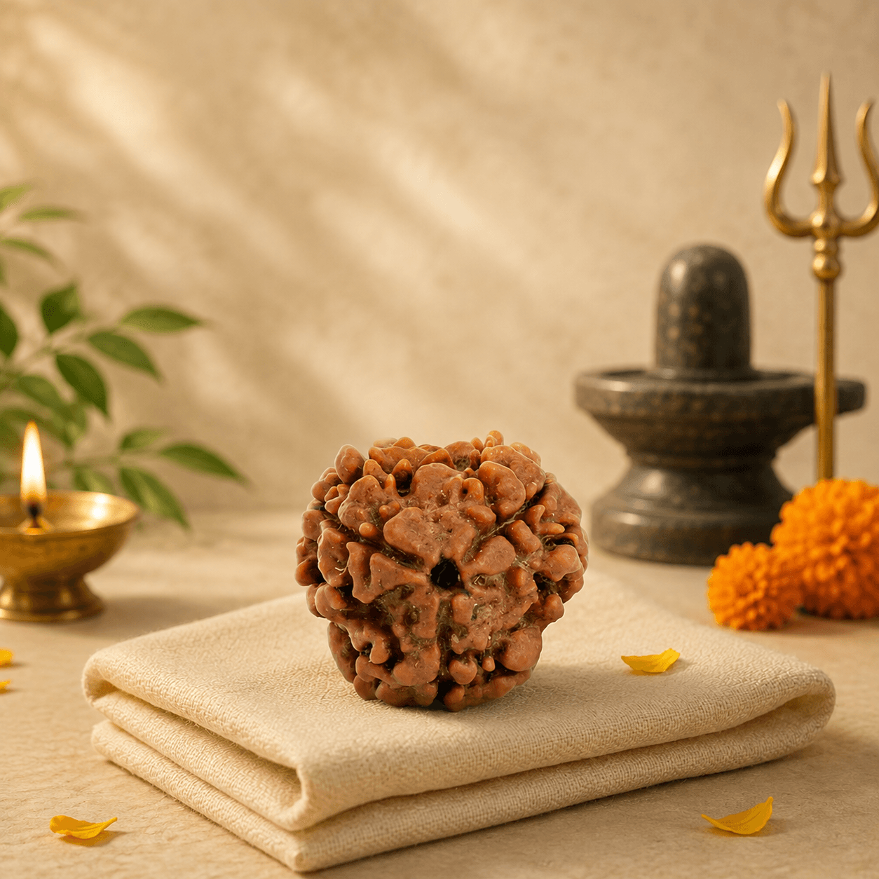 Premium Siddh 3 Mukhi Rudraksha - Nepalese Origin 17mm to 22mm
