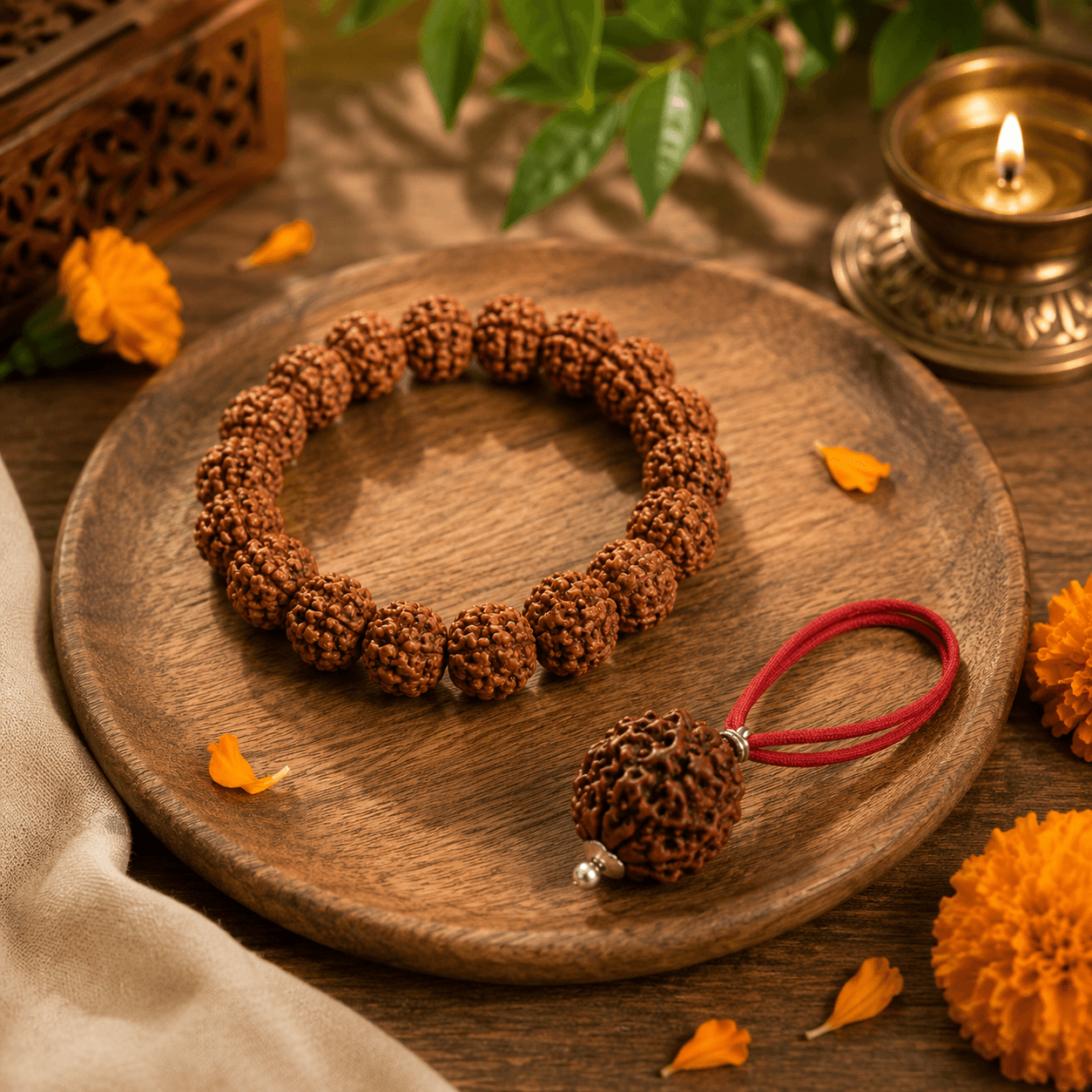 5 Mukhi Rudraksha Clarity and Protection Combo