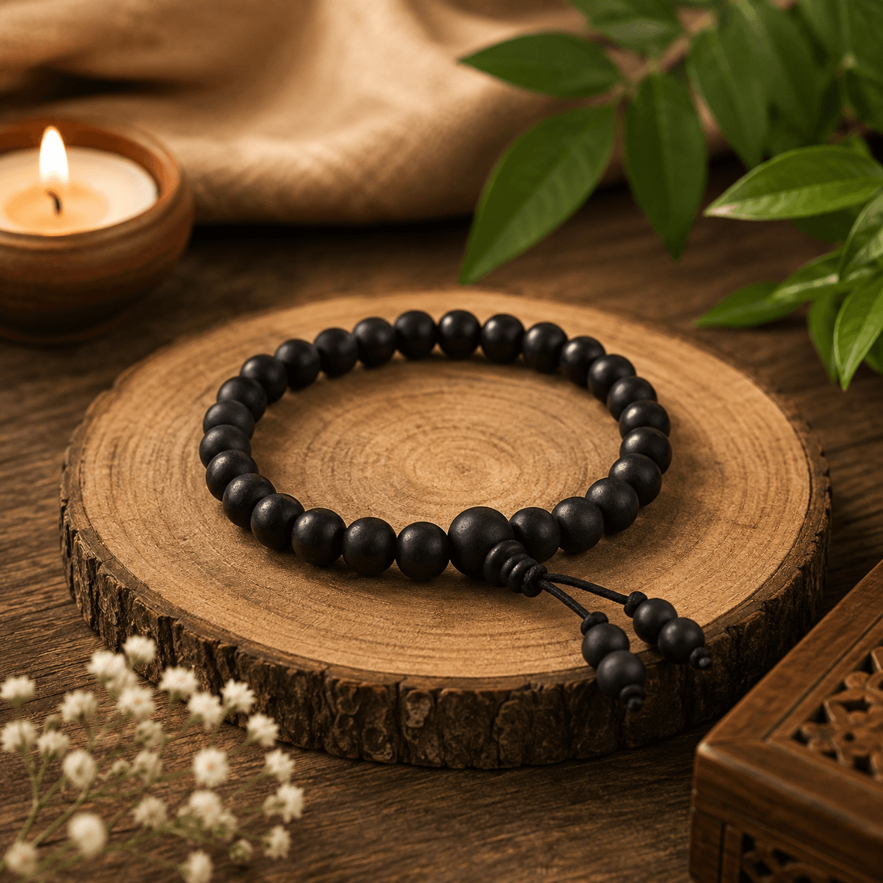 Spiritual Karungali Malai Bracelet 8mm for Clarity