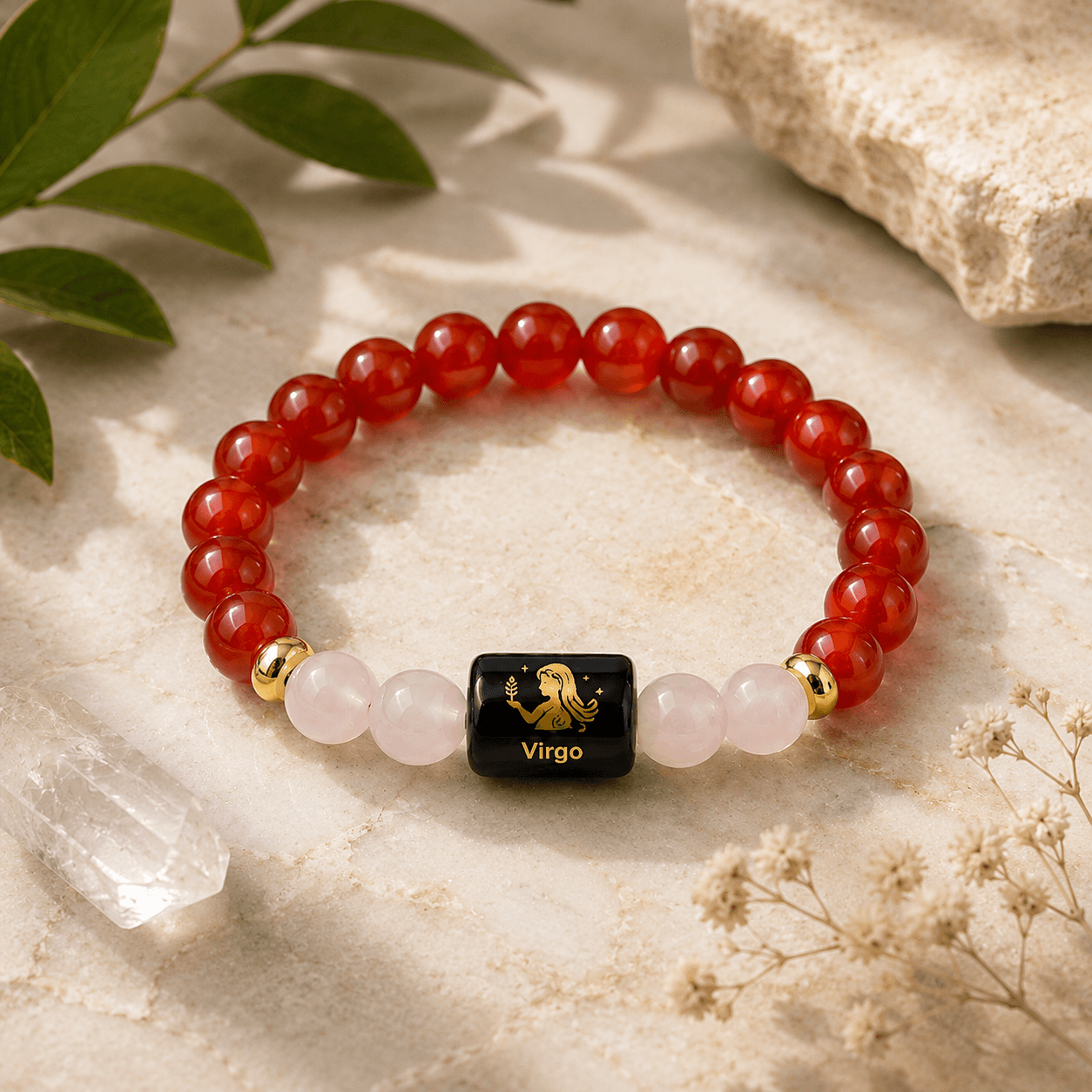 Virgo (कन्या राशि) Focus-Enhancing Carnelian Bracelet