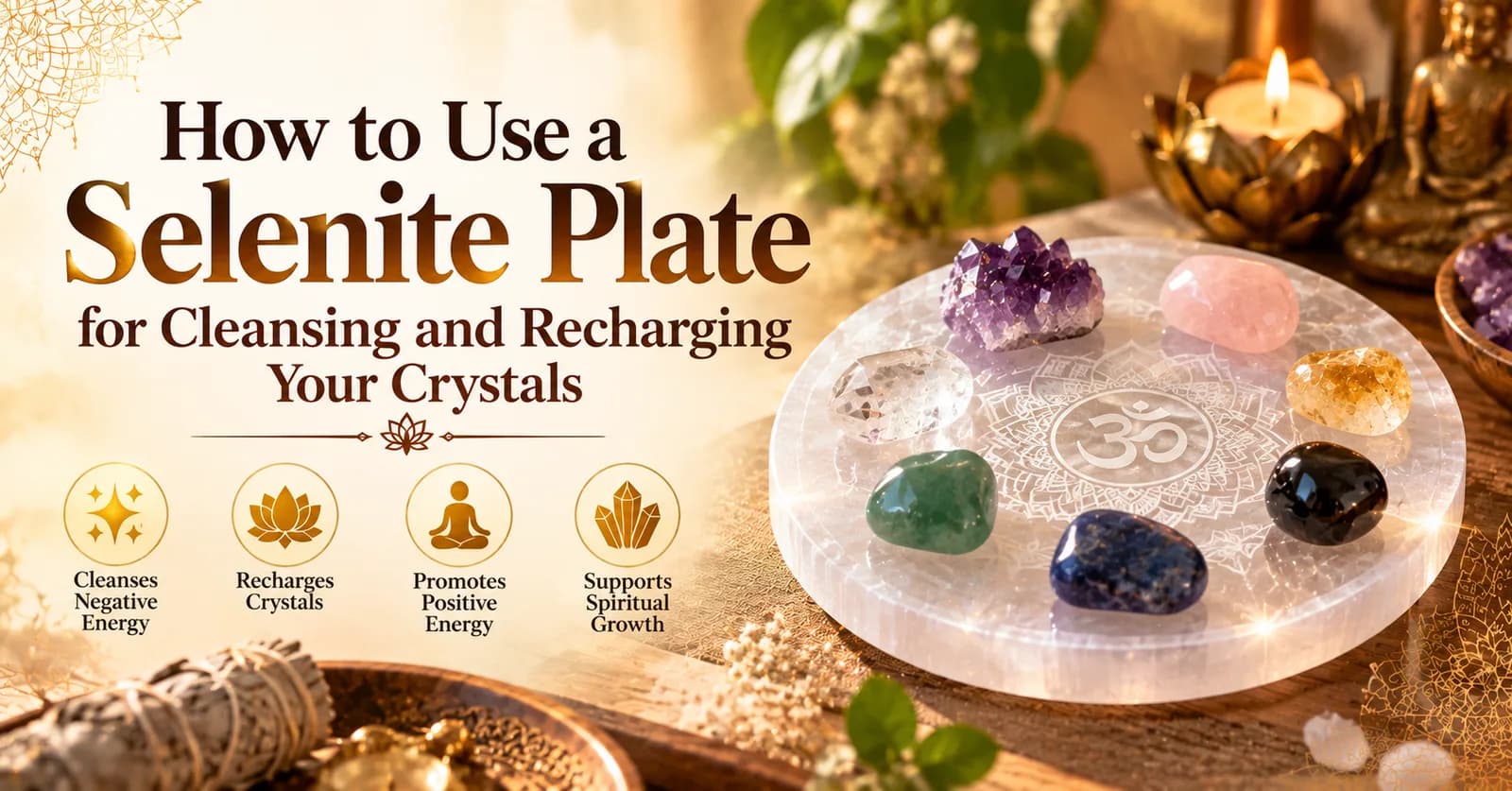 How to Use a Selenite Plate to Cleanse and Recharge Crystals