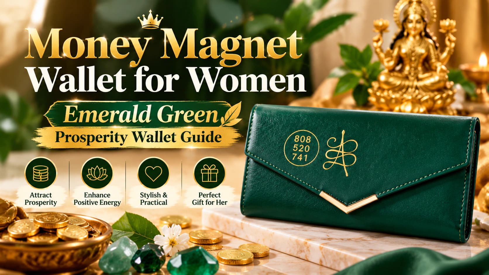 Money Magnet Wallet for Women: Emerald Green Prosperity Wallet Guide