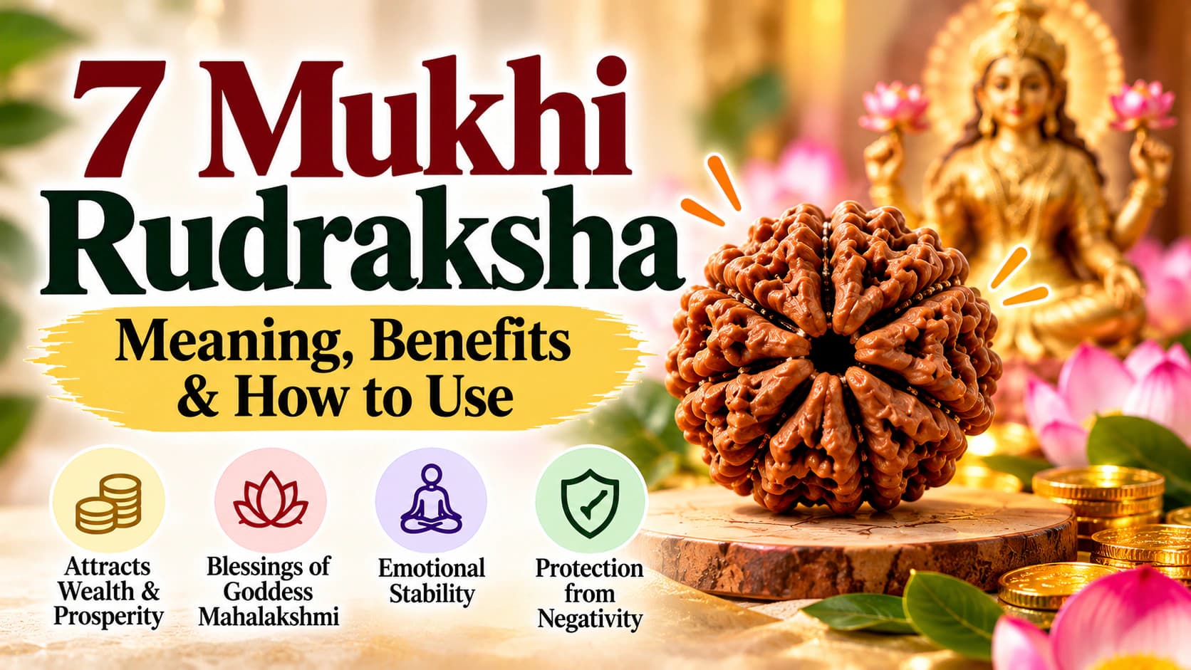 7 Mukhi Rudraksha: Traditional Significance, Identification & Care