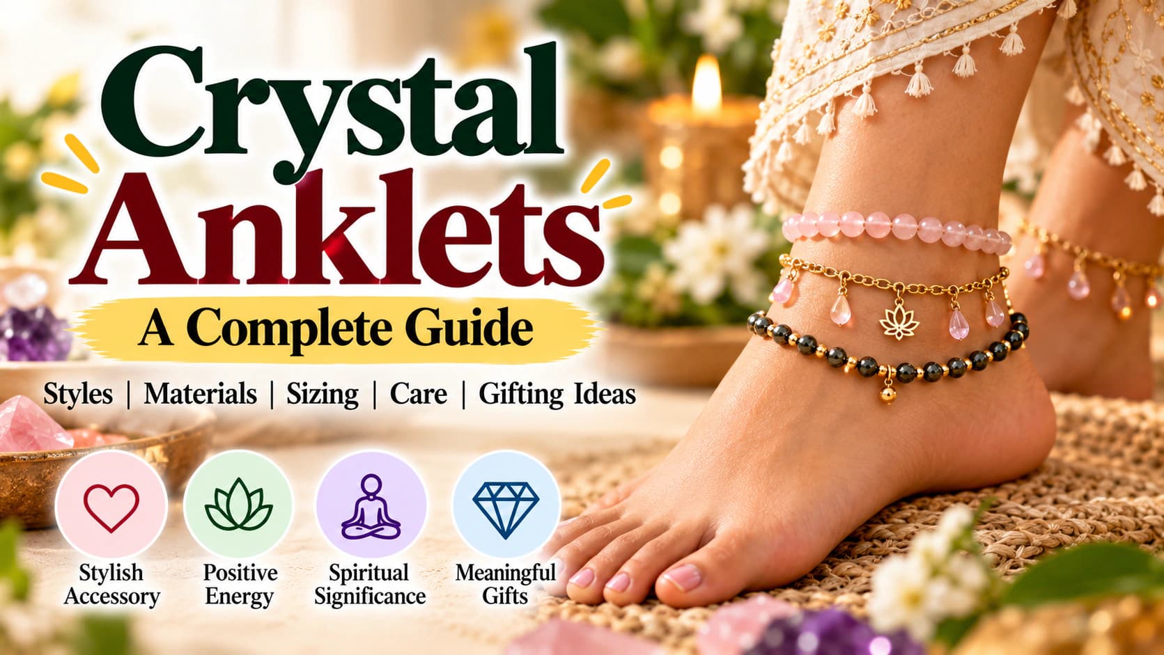 Crystal Anklet Guide: Styles, Materials, Sizing & Care