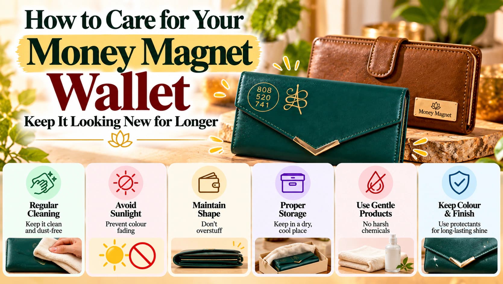 Money Magnet Wallet Care Guide: How to Maintain Colour, Shape & Finish