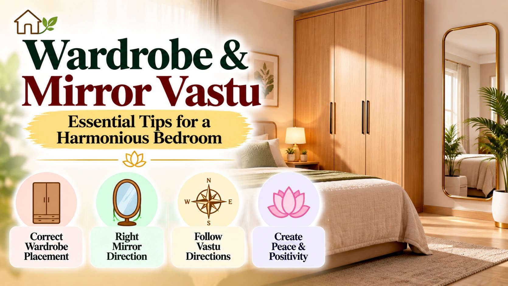 Vastu for Main Bedroom Wardrobes and Mirrors: Placement Tips