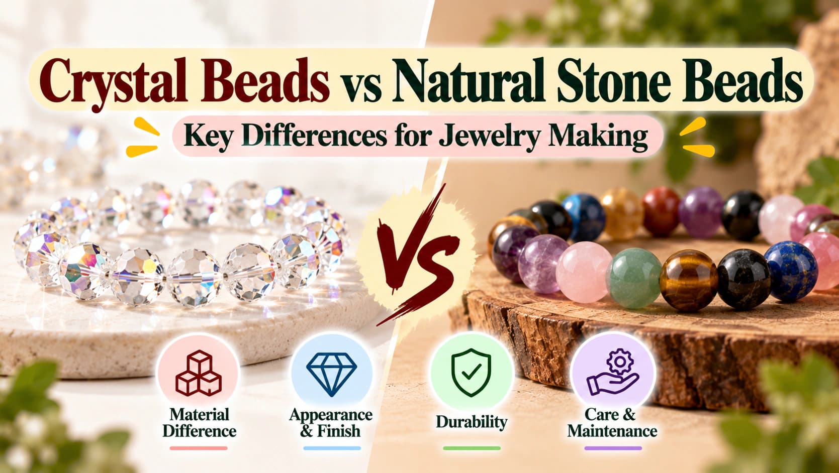 Crystal Beads vs Natural Stone Beads: A Comprehensive Comparison