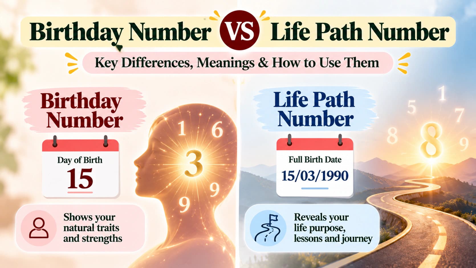 Birthday Number vs Life Path Number: Understanding Numerology Calculations