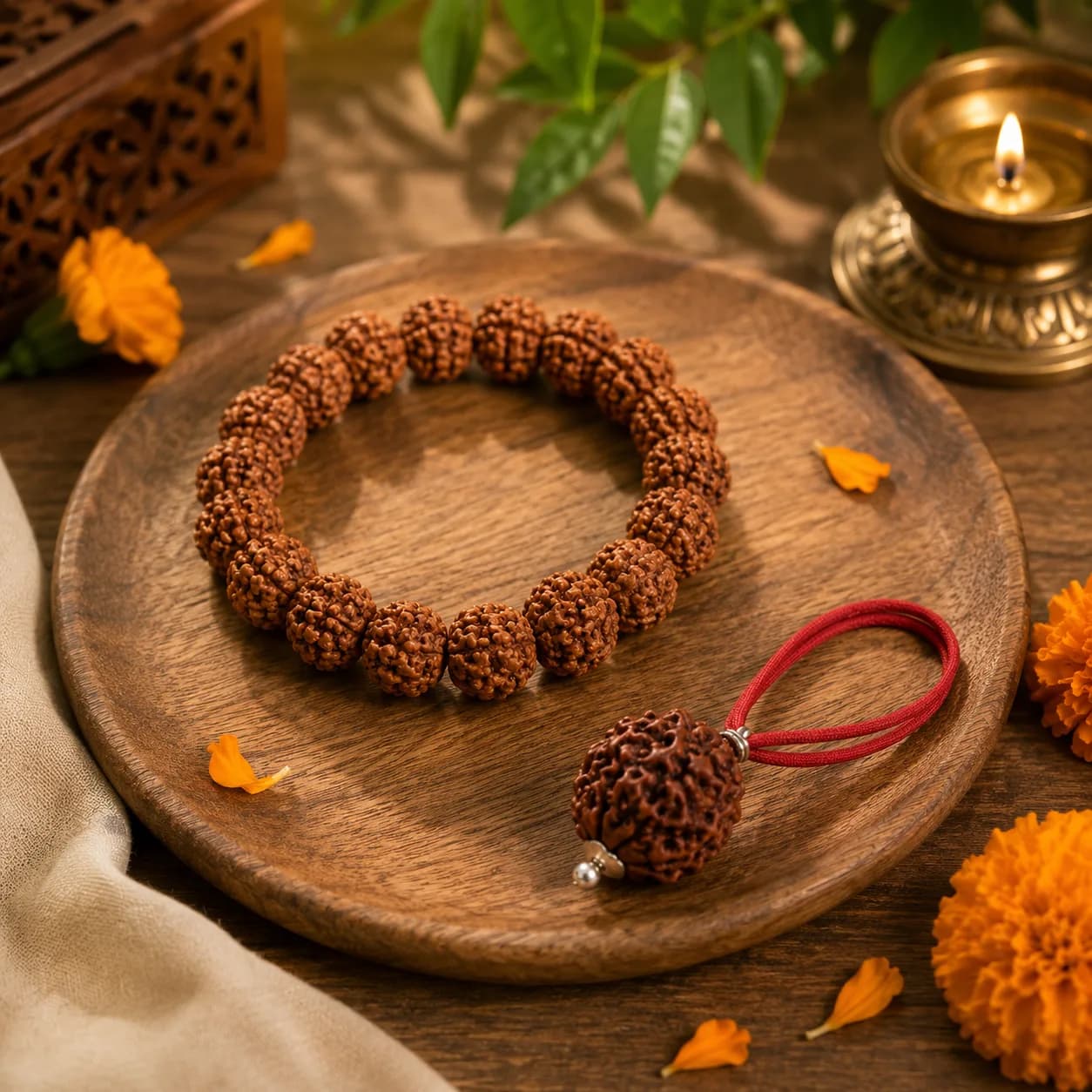 5 Mukhi Rudraksha Clarity and Protection Combo