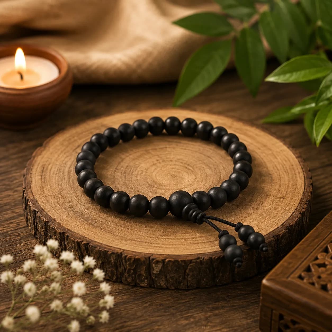 Spiritual Karungali Malai Bracelet 8mm for Clarity