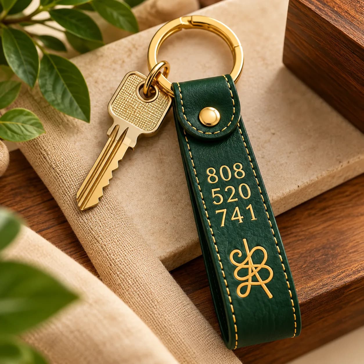 Money Magnet Keychain With Wealth Symbols